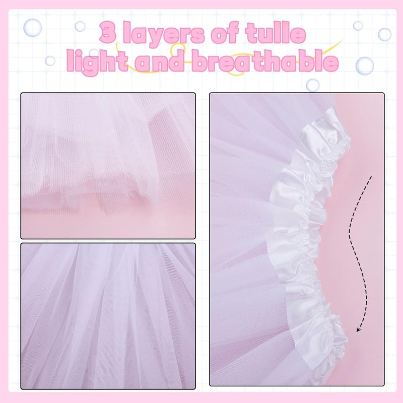 Lainlight Store Tutus for Girls 3 Layered Tulle Tutu Skirts for 4-12 Year, Birthday Dance Halloween Cosplay Party Supplies - Image 3
